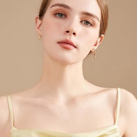 FDEETY Irregular Earrings for Women Water Drop Earrings Stud Mismatched Earrings Dangle Earrings Holidays Birthday Anniversary (Gold)