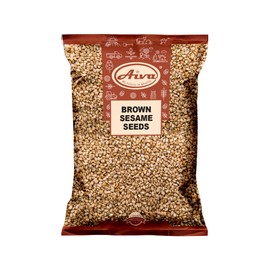 Aiva Sesame Seeds Brown (5 LB) – Whole Unhulled Seeds for Cooking, Baking, and Garnishing