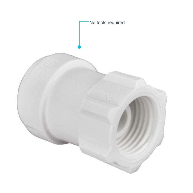 John Guest Speedfit 1/4 Inch OD x 7/16 Inch Faucet