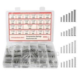 300 Pcs Compression Springs Assortment Kit, Springs Assorted Extension Spring, Stainless Steel Small Extended Compressed Spring Set, 23 Sizes Coil Sp-rings Spiral Spr-ings Kit For DIY, Repairs