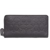 Coach Long Wallet, FCE551, CE551, Black, Embossed Signature, Smooth Leather,