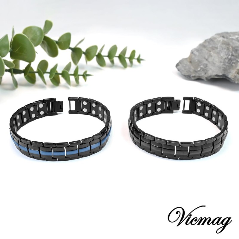 Vicmag Men Magnetic Titanium Steel Magnet Ultra Strength Double Row