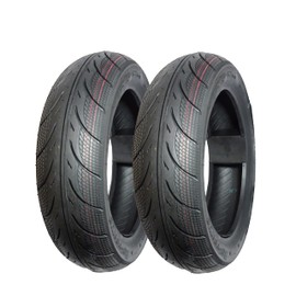 5A TOKYO 5A01 Set of 2 Scooter Tubeless Tires 130/70-12, Front/Rear Motorcycle/Moped 12" Rim