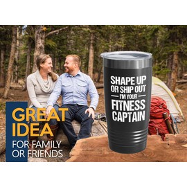 Personal Trainer Black Edition Viking Tumbler 20oz - Fitness Captain - Fitness Instructor Workout Coach Exercise Lover Cardio Lover Gym Coach