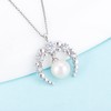 LGSY Moon CZ Bail Pendants for Pearl Jewelry Making Sterling