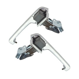 Left and Right Exterior Door Handle Set Drivers Side Compatible with 1980-1996 Ford Bronco 1980-1983 F-100 F-150 F-250 F-350 FO1310104 FO1311104 FO1520103 FO1521103