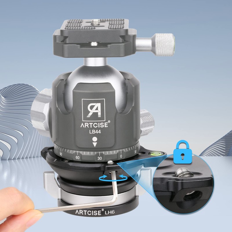 ARTCISE LH6 Leveling Head Levelling Base Ergonomic Locking Knob +/-