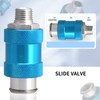 BQLZR Aluminum Flow Control Manual Slide Valve Switch 1/4 inch