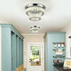 LEONTYNE 11.8 inch Dimmable Modern Crystal Chandelier 2-Layer Round Crystal