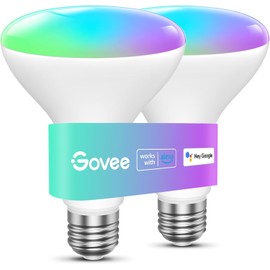 Govee Smart Light Bulbs, 1200 Lumens Dimmable BR30 Bulbs, RGBWW Color Changing Light Bulb, Flood Light Bulbs Work with Alexa, Google Assistant, WiFi & Bluetooth LED Bulbs, Music Sync, 2 Pack