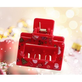 4 Packs Christmas Hair Clips Small Rectangle Hair Claw Clip Snowman Pattern Hair Jaw Clip Strong Hold Nonslip Hair Clips Xmas Hair Claws for Thin Thick (Style B)