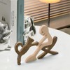 Enkrio Cat Figurine Wooden Sculpture Object Nordic Interior Wood Decoration