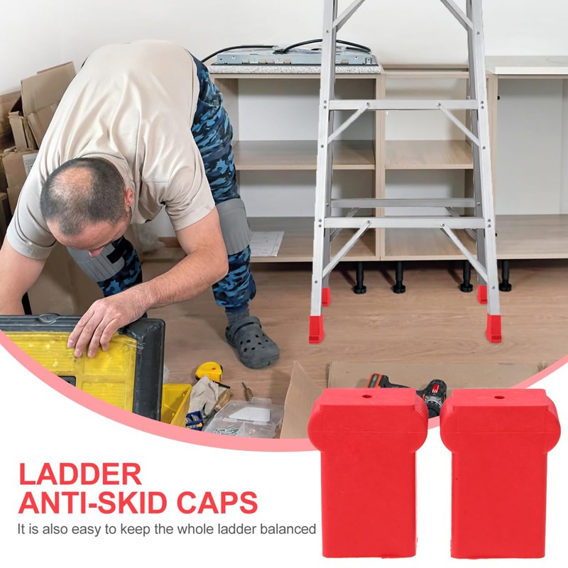 ANDRESLAD 2pcs Ladder Top Protector Pads Non-Slip Ladder End Caps