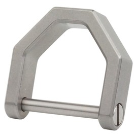 KOYOKOMA Men's D-Ring Key Ring, Titanium Alloy, Shackle, Key Chain, Keys, Smart Key, Screw-type, Metal, Simple Design