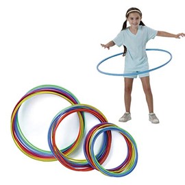 S&S Worldwide Spectrum Economy Candy-Striped Hoops, 32.25" (Pack of 12)