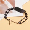 JunyiDIY Epilepsy Medical Bracelet Adjustable Black Heart Link Medical Alert