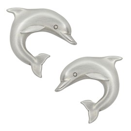 Costello Coastal - Dolphin Cabinet Knobs (Matched Pair) | Artist Pewter Collection Hardware