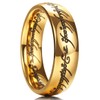 King Will 7mm One Ring for Men Gold Titanium Rings