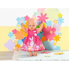 Baby Born Vestito a Fiori - per Bambole Baby Born Fino a 43 cm - Il Set Include Un Vestito a Fiori e Appendiabiti - età: 3+ Anni