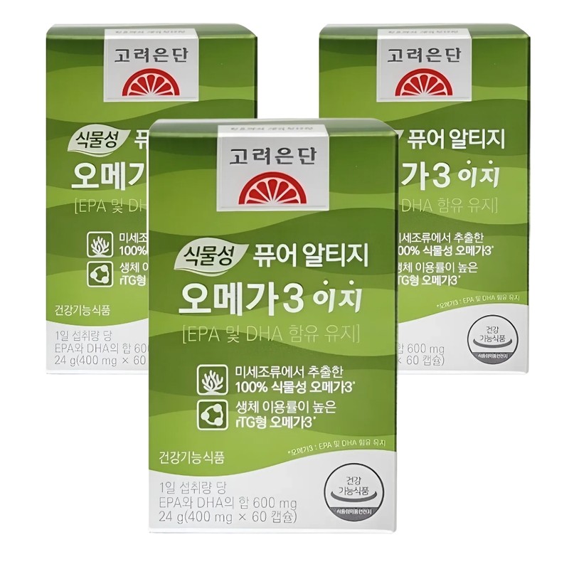 Korea Eundan Vegetable Pure Altige Omega 3 Easy 60 Capsules,