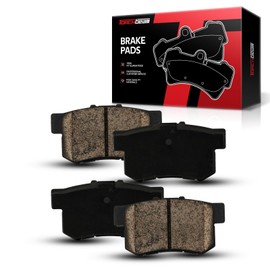 Torchbeam Rear Disc Ceramic Brake Pads Kit Fits2002-2005 2007-2013 2015 Honda Civic, 1990-2007 Honda Accord, 2006 2014 Honda Civic 1.8L, 2013-2022 Acura ILX,4pcs Automotive Replacement Brake Pads,D537