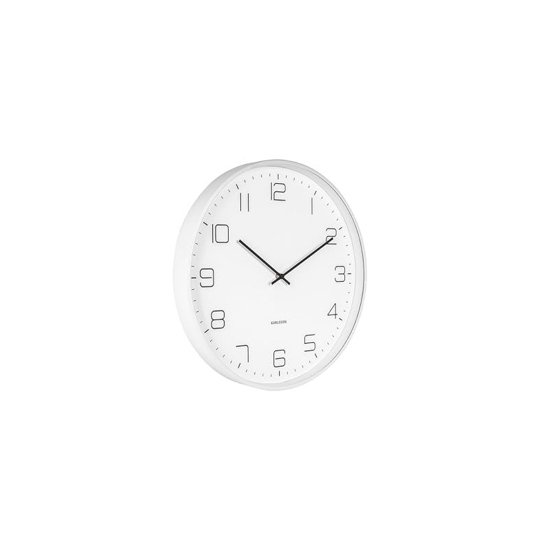 Karlsson KA5751WH Lofty Wall Clock Iron Matt White Diameter 40