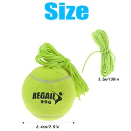 Set of 2 Tennis Ball on Cord, Elastic Tennis Ball, Tennis Trainer Ball, Tennis Balls with Cord, Tennis Training Ball with Cord, Tennis with Rope, Tennis Trainer Rebound Ball, Ideal for Tennis