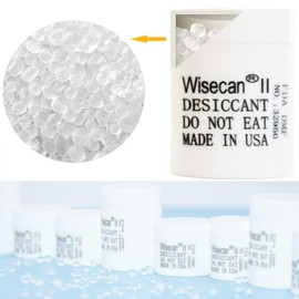 Wisesorb 3 Gram 50 Pack Silica Gel Canister, Desiccant Canister, Silica Gel Capsules, Desiccant Capsules, Moisture Absorbers for Food Storage, Food Safe Dehumidifiers Wisecan