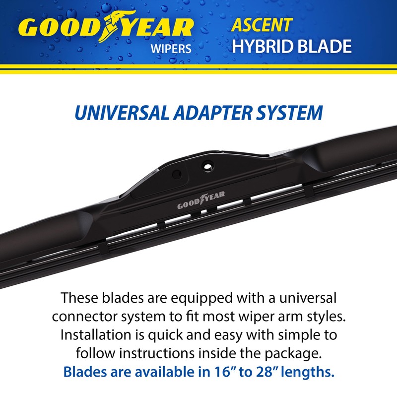 Goodyear Ascent 28" Hybrid Windshield Wiper Blade, Replacement Hybrid Windshield