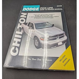 DODGE FULL-SIZE PICK-UPS REPAIR SHOP & SERVICE MANUAL For RAM 1500, 2500, 3500 & DAKOTA For Years 2009, 2010, 2011, 2012, 2013, 2014, 2015, 2016, 2017 & 2018
