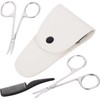Minkissy Kit de tijeras para barba y bigote para nariz