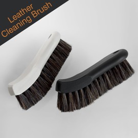 2 pcs Horse Hair Brush for Leather, car wash Brush Furniture, Sneakers, Boots, and More (Works on Natural, Synthetic, Pleather, Faux Leather and More)