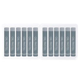 PATIKIL Gray Oil Pastels, 12Pcs Soft Oil Crayons Creamy Pastels Stick Art Supplies for Art Painting Drawing Blending Graffiti for Artists Beginners