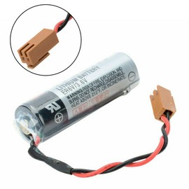 KANGLEUS 2400mAh ER6V/3.6V PLC Battery for M700 and M64 System and CNC Machine with Brown Plug Non-Rechargeable Lithium Battery (Pack of 15)