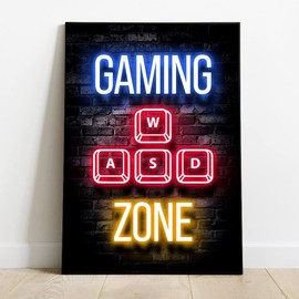 Poster Gamer Wall Decoration - Gamer Poster, Deco Gaming, Wall Picture, Decorative Bedroom | Without Frame 30 x 40 cm (Poster 2)