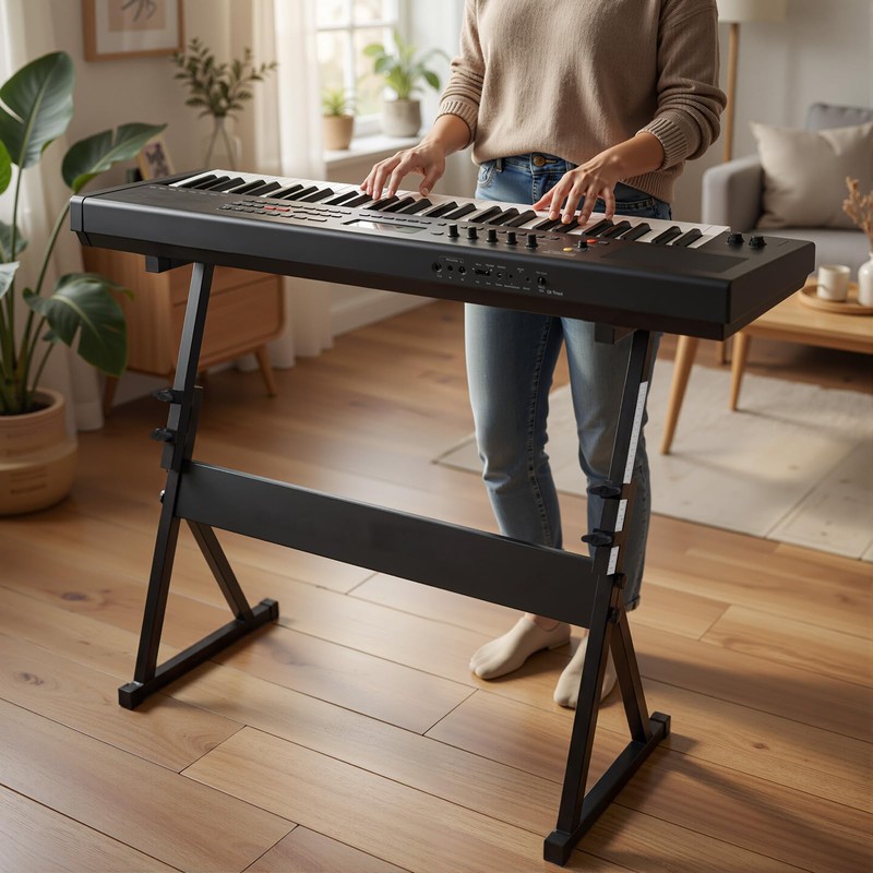 tipatyard Piano Keyboard Stand - Z Style Adjustable and Professional