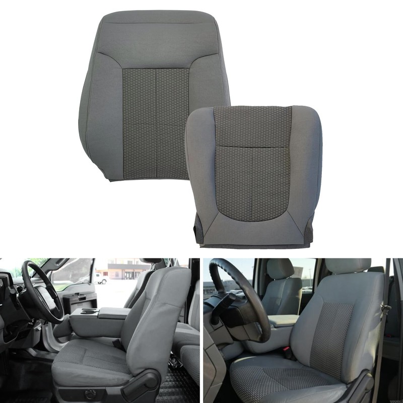 Slakerbe Driver Bottom Cloth Seat Cover, Bottom & Top Back