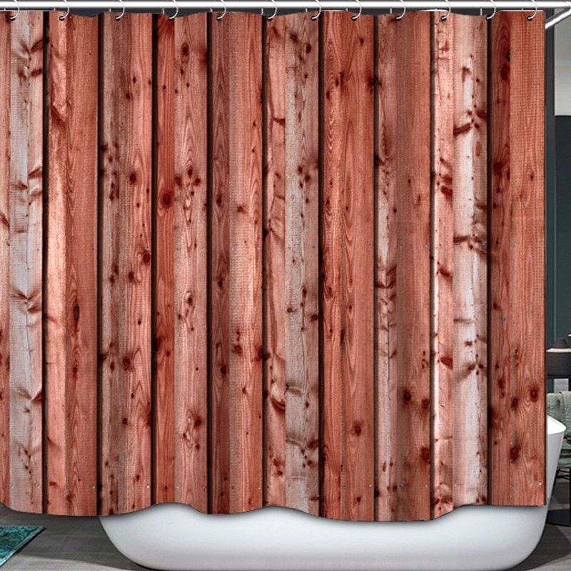 Bathroom Shower Curtain with 12 Rings Waterproof Thicken Bath Curtain