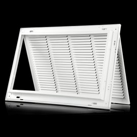 24x18 Return Air Filter Grille [Duct Opening Size] Return Vent Cover for Wall or Ceiling,Steel Return Air Grill Removable Face/Door for 1 inch Filters (24"W x 18"H [Duct Opening])