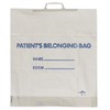 Medline Plastic Patient Belongings Bag with Rigid Handle, Printed, White,
