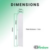 EAI Door Push Plate, 425 x 75mm Plain Finger Push