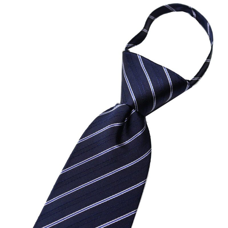 Michiko Korondon MKZP-27-A One-Touch Necktie Brand, Striped Pattern, Gift, Stylish,