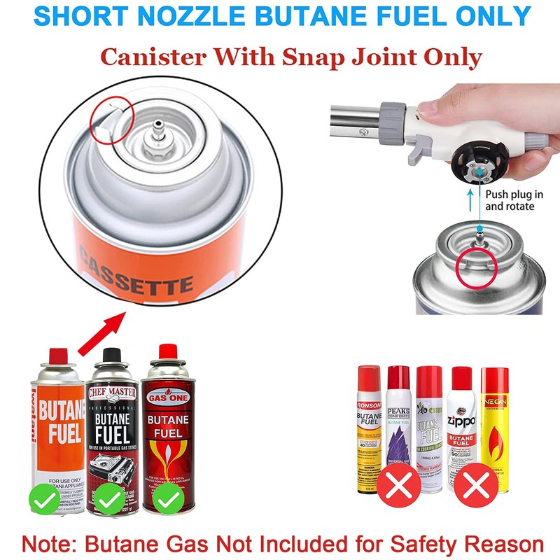 FunOwlet Butane Torch, Reverse Use Culinary Kitchen Blow Lighter with