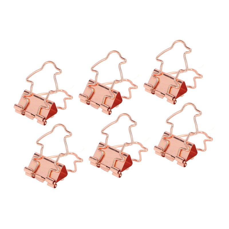 100Pcs Binder Clips Hollow Penguin Shape Sturdy Metal Small Binder