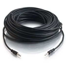 Legrand - C2G Home Audio Cable, Black Audio Cable and Stereo Cable, 25 Foot Auxiliary Extension Cable, 1 Count, C2G 40107