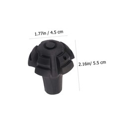 SUPVOX 6pcs Crutch Foot Covers Trekking Cane Protectors for Enhanced Stability Lightweight Round Caps for Hiking and Walking Sticks Black