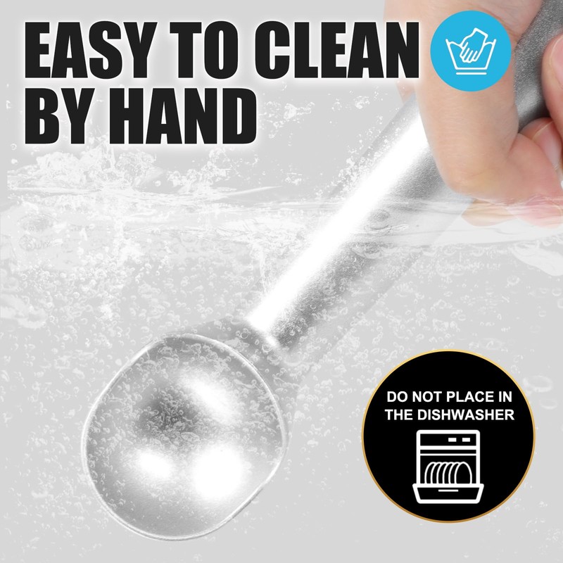CUNSENR 7 inch Ice Cream Scoop - One-Piece Nonstick Aluminum