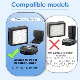 For iRobot Roomba Replacement HEPA Filter Compatible with iRobot Roomba Combo j9+
