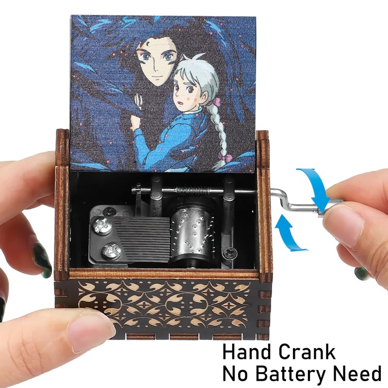 PZJFH Howl's Moving Castle Wood Music Box
