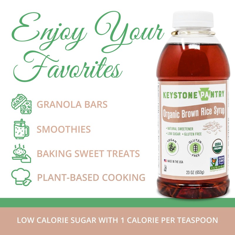 Keystone Pantry Organic Brown Rice Syrup – 23 OZ Bottle